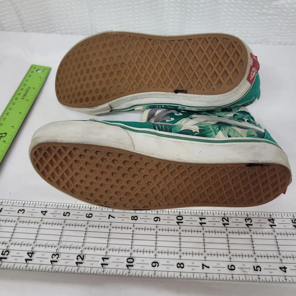 Vans Sk8-Hi High Top Tropical Palm Leaf Green Sneakers Mens 8 Womens 9.5